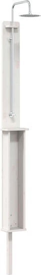vidaXL Pool Shower 19x246 cm White