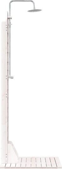 vidaXL Ντουζιέρα Πισίνας 76x223εκ. Λευκή