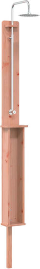 vidaXL Pool Shower 19x246 cm Brown