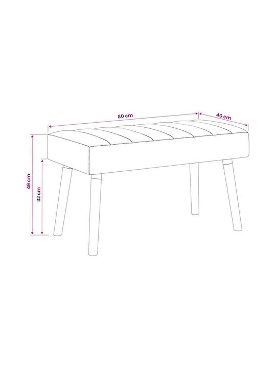 Stoff-Tabouret Mit Blauer Jeans Farbe 80x40x46cm