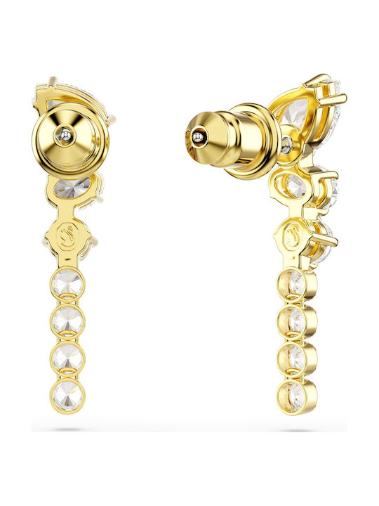 Swarovski Σκουλαρίκια Επιχρυσωμένα με Πέτρες