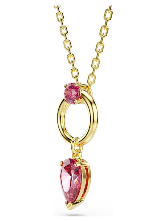 Swarovski Gold Plated Red Necklace