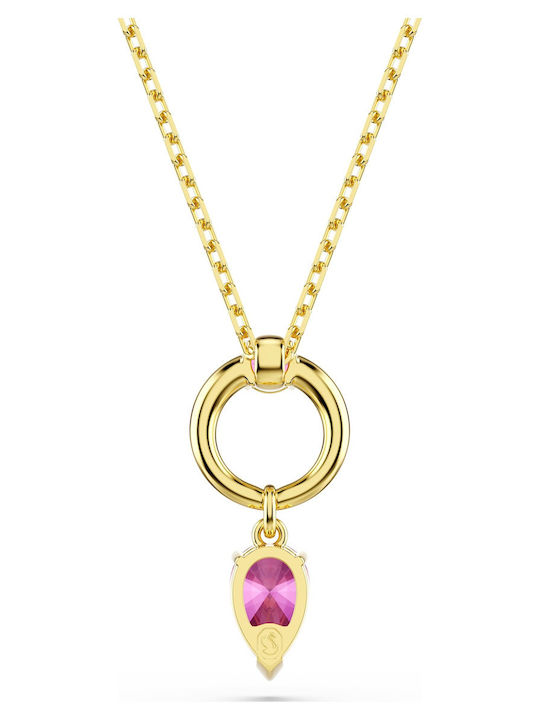 Swarovski Gold Plated Red Necklace
