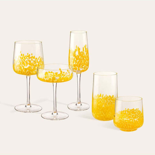 SteweHome Pahar Vin Alb Sticlă Galben 270ml