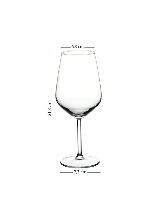 SteweHome Σετ Ποτήρια για Λευκό Κρασί από Γυαλί 490ml 4τμχ