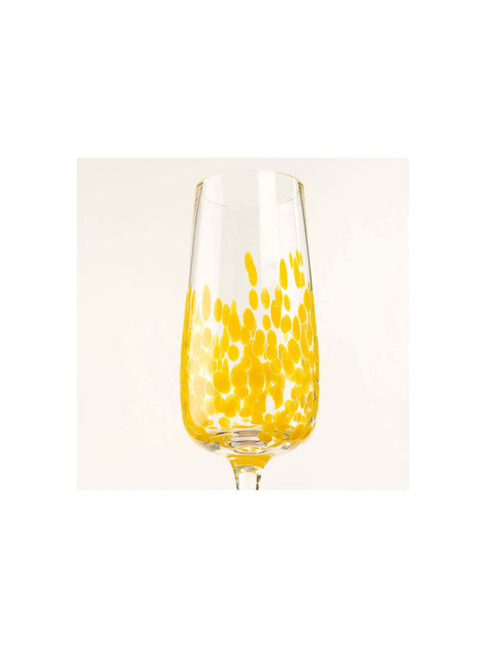 SteweHome Glass for White Wine Made of Glass in Yellow Colour 270ml