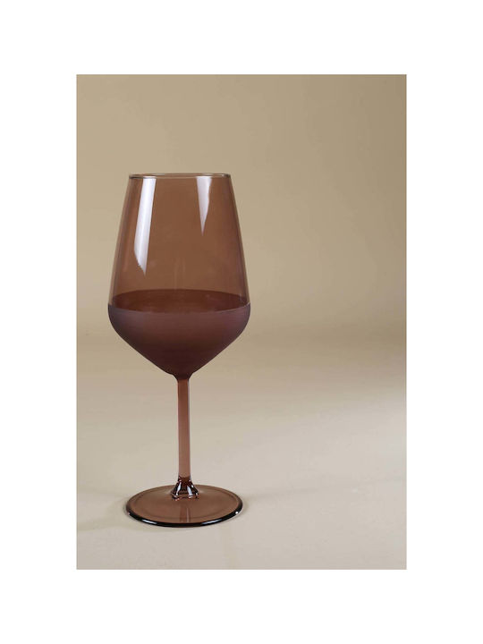 SteweHome Set Of White Wine / Coffee Freddo Glasses Made Of Glass In White Colour 490ml 4 Pieces