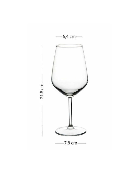 SteweHome Set Of White Wine / Coffee Freddo Glasses Made Of Glass In White Colour 490ml 4 Pieces