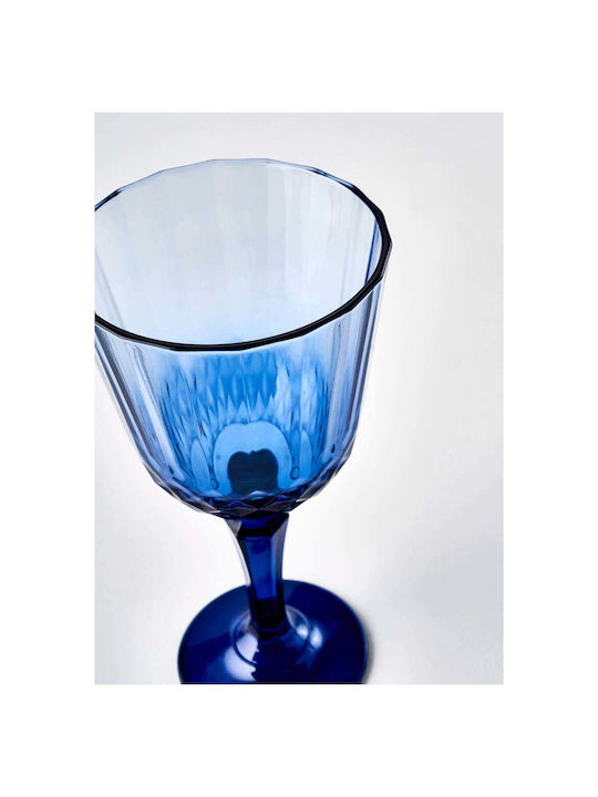 SteweHome Set of Glasses for White and Red Wine Made of Glass in Blue Colour 18 Pieces