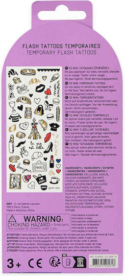 Omy Körper-Aufkleber Flash Tattoos I Love Paris