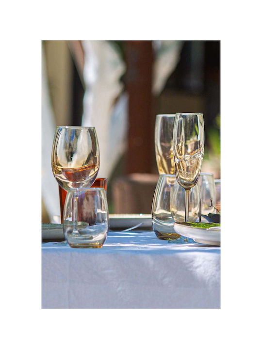 SteweHome Set of Liqueur/Ouzo and Cocktail/Drinking Glasses Made of Glass in Honey Colour 440ml 4 Pieces