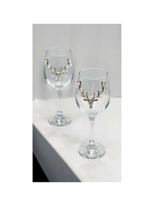 SteweHome Glass for White and Red Wine Made of Glass in Red Colour 399ml