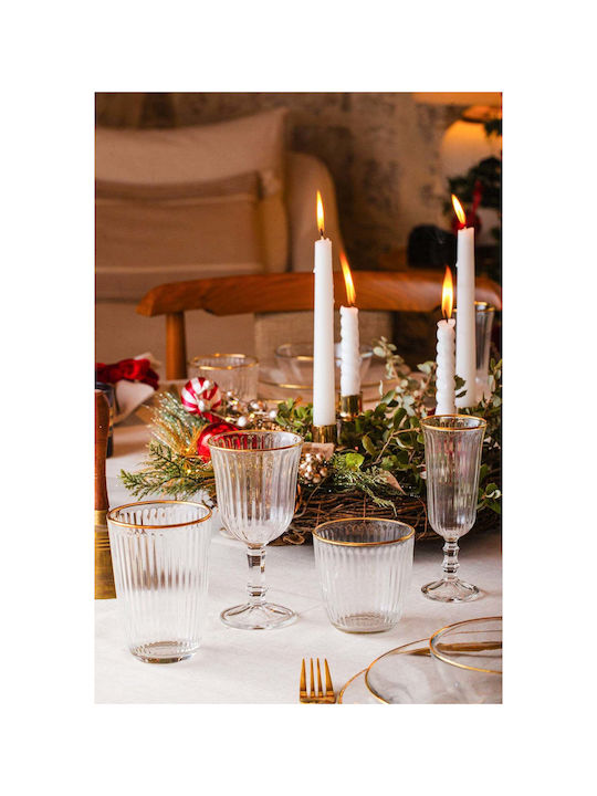 SteweHome Set of Liqueur/Ouzo / Cocktail/Drinking Glasses in Gold Colour 240ml 4 Pieces