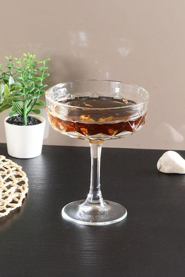 SteweHome Комплект Чаши Martini / Коняк / Brandy / Коктейл Стъклени Бели 235мл 4 Броя