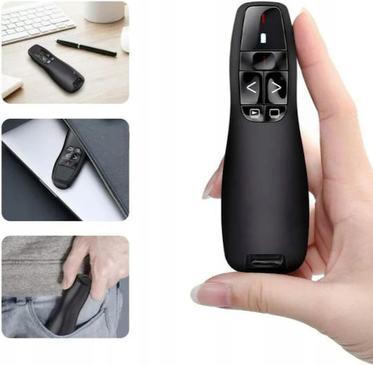 Telecomandă Prezentare Wireless Indicator Laser Roșu Zola Conexiune Receptor Usb Rază 12 M Compatibil Windows Linux Mac Os Lungime Undă Laser 650 Nm Funcționează Cu Baterii 11.5 X 4 X 3 Cm