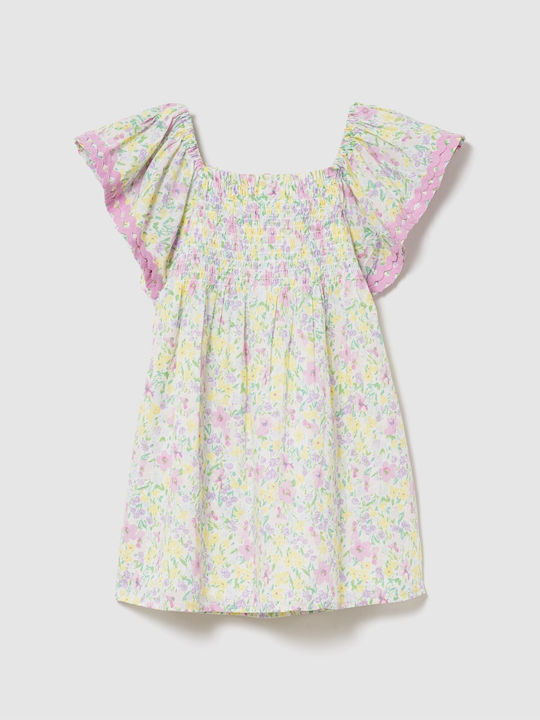 Mädchenkleid Blumen Mehrfarbig