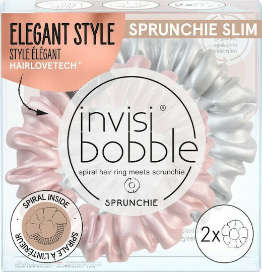 Invisibobble Sprunchie Slim Scrunchies Bella Chrome 2τμχ