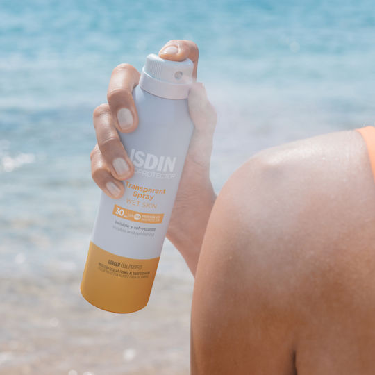 Isdin Fotoprotector Transparent Wet Skin Слънцезащитен Спрей за Тяло SPF30 250ml
