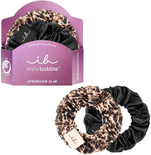 Invisibobble Sprunchie Slim Premium Haargummis Premium Leopard 2 Stück