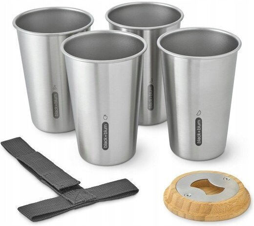 Bb-set 4 Steel Mugs 6pcs New