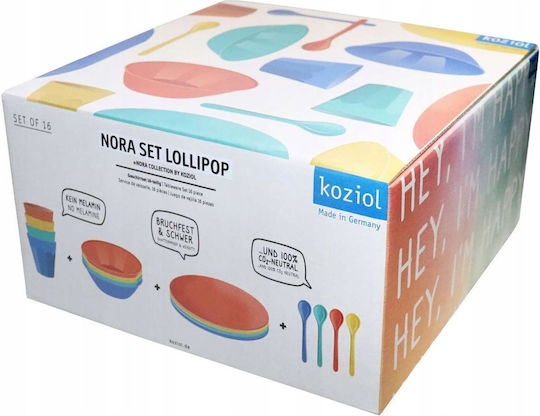 Nora Lollipop Camping Dish Set 16-piece Koziol