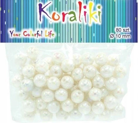 Pearlescent Opalescent Plastic Beads 10mm Pack 80