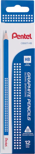 Pentel Hb Cb60t-hb Триъгълен Дървен Молив 12 Бройки Подредба
