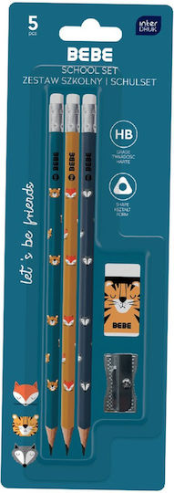 Graphite Pencils Eraser Sharpener 3 Pieces Tygrys