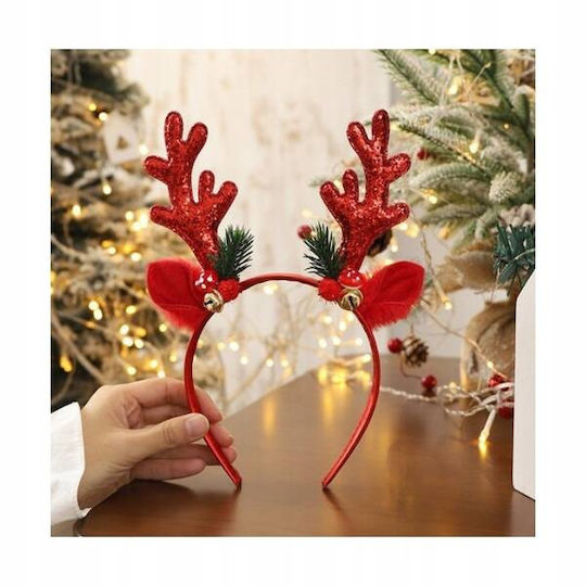 Ecarla Weihnachtsbekleidungsaccessoires Stirnband Ohren Rentier Geweih Rote O538cze