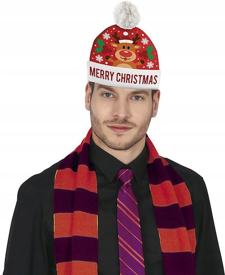 Winter Christmas Hat Pompon Reindeer Rudolf Christmas Star