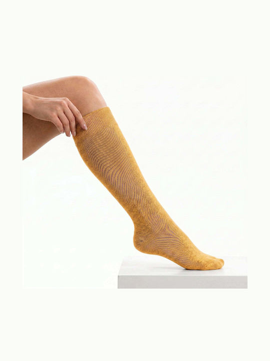 Dimi Socks Γυναικείες Κάλτσες Κιτρινες