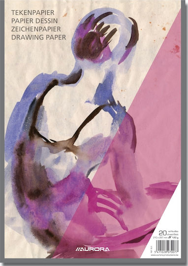 Aurora A4 Drawing Pad 20 Sheets 120gsm Aurora Raphael White Paper