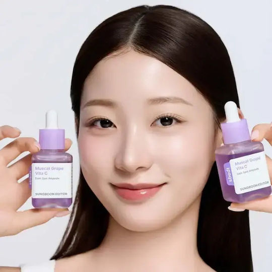 Sungboon Editor Muscat Grape Vita C Dark Spot Ampoule Ampoule Face Serum with Vitamin C for Brightening & Dark Spots 40ml