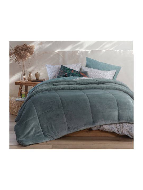 Nef-Nef Homeware Duvet Cover with Microfiber Filling Single 160x220cm Singular Blue 250 GSMGsm
