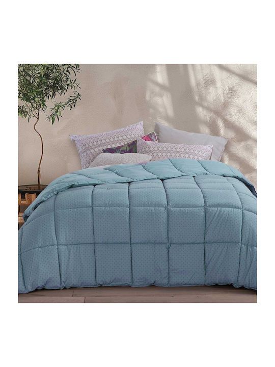 Nef-Nef Homeware Duvet Queen with Hollowfiber Filling 240x220cm Colorfull Smoke Blue 330 GSMGsm