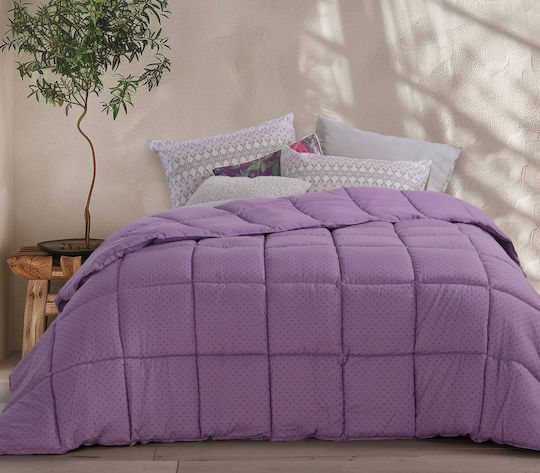 Nef-Nef Homeware Πάπλωμα Υπέρδιπλο με Γέμιση Hollowfiber 240x220εκ. Colorfull Smoke Blue 330 GSM