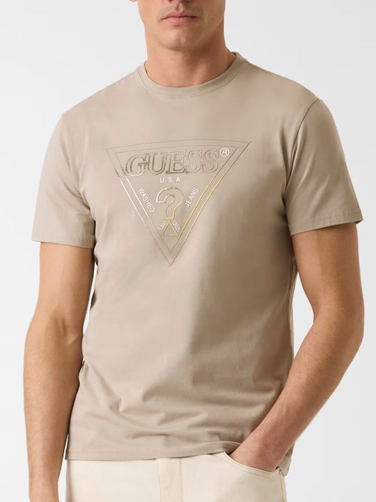 Guess Triangle T-Shirt Beige