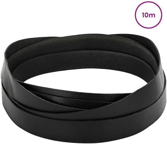 vidaXL Leder Schnürsenkel Schwarz Länge 10m