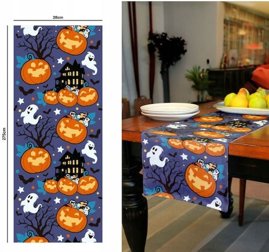 Dekorativer Tischläufer Kürbisse Spukhaus Halloween 28x275cm