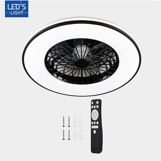123led Deckenleuchte 48,5cm mit Licht Schwarze