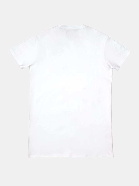 Summer Mini T-Shirt Dress White
