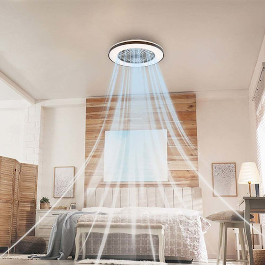 123led Плафон 48см с Осветление Черен