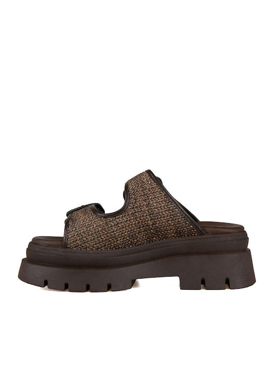 Women's Flat Sandals Flatforms Brown
