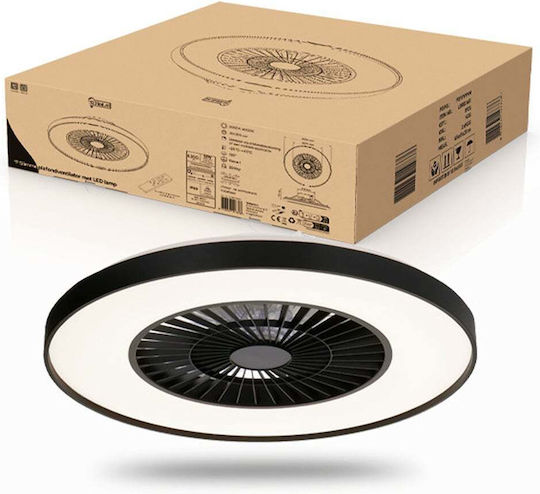 123led Πλαφονιέρα 60.4cm με Φως Μαύρη
