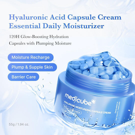 Medicube Hyaluronic Moisturizing Capsule Face Cream with Hyaluronic Acid & Ceramides 55gr