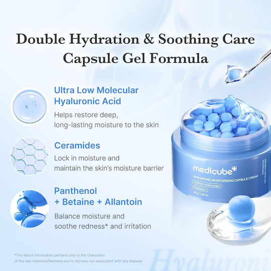 Medicube Hyaluronic Moisturizing Capsule Face Cream with Hyaluronic Acid & Ceramides 55gr