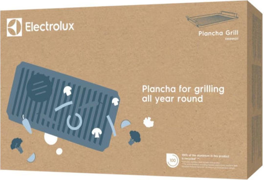 Electrolux Placă de Copt Antiaderentă cu Suprafață Ceramică Striată 46,6x46,6x25,3 cm