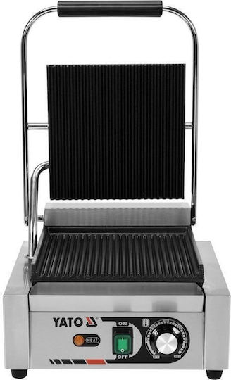 Yato Commercial Sandwich Maker with Cast Iron Smooth Surfaces with Cast Iron Ribbed Surfaces 2200W