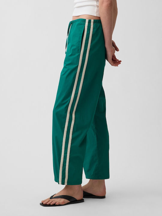 Women's Fabric Trousers with Rubber Band Baize Green