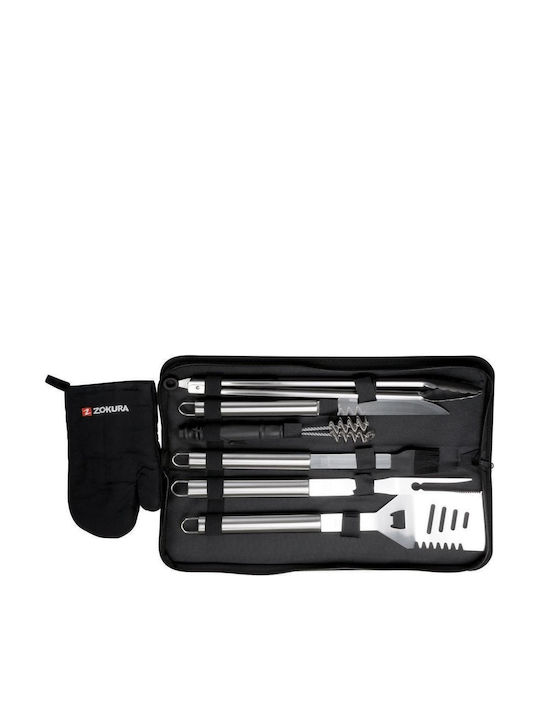 8-piece Grill Set Stainless Steel Zokura